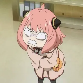 😵 Anya Forger Spy x Family Anya Forger, Spy x Family, Anime, Cartoon, Lustiges Gesicht, Meme telegram sticker