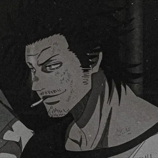 🍚 Yami Sukehiro Black Clover Ями Сукехиро, Чёрный клевер, Аниме, Манга, Персонаж, Курение, Сигарета telegram sticker