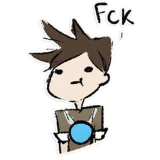 😥 Fck sticker, cartoon, offensive language telegram sticker