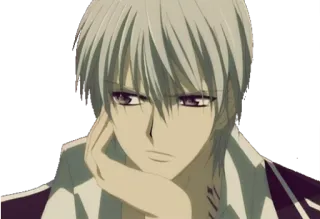 😕 Zero Kiryu Vampire Knight Anime, Vampiro, Zero Kiryu, Vampire Knight telegram sticker