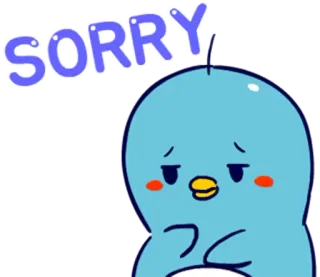 😔 SORRY apology, sorry, sad, cartoon, cute, forgiveness, message whatsapp sticker
