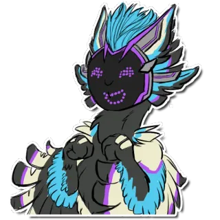 Beep! the Avali (@AmbientGryph) telegram stickers