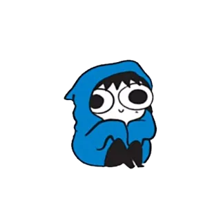 😌 cartoon, hoodie, cute, character, sticker telegram sticker