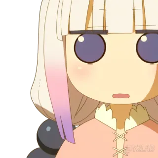 😨 Kanna Kamui Miss Kobayashi's Dragon Maid Anime, Rồng, Dễ thương, Kanna telegram sticker