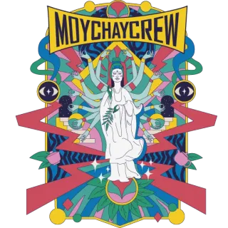 🐝 MDYCHAYCREW MDYCHAYCREW, Bouddha, Méditation, Paix, Spirituel, Indien, Sticker, Art, Design telegram sticker