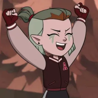 👍 Amity Blight The Owl House Amity Blight, The Owl House, Disney, desenho animado, personagem, celebração telegram sticker