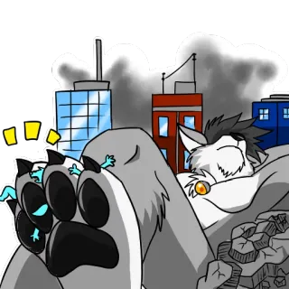 Crash Wolfer by Ligoni-EXE telegram stickers