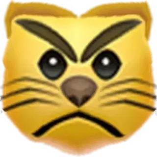 😾 chat, en colère, emoji, animal, félin telegram sticker