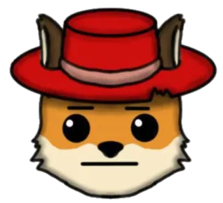 😐 cartoon, fox, hat, animal, red hat, character telegram sticker