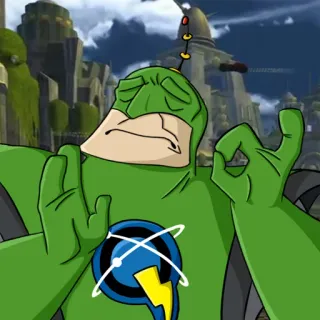 👌 The Tick The Tick, superhero, zen, cartoon, tv show telegram sticker