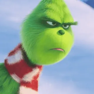 😠 Grinch กริ๊นช์, คริสต์มาส, การ์ตูน, วันหยุด, ดร.ซูส whatsapp sticker