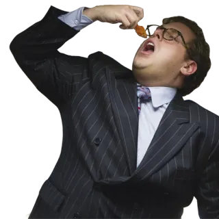 🥄 мужчина, еда, костюм, очки telegram sticker