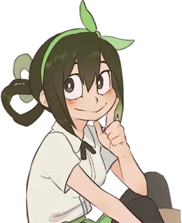 😏 Tsuyu Asui My Hero Academia Anime, Cô gái, Dễ thương, Manga, My Hero Academia, Tsuyu Asui, Froppy telegram sticker