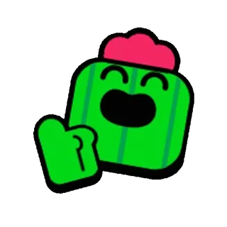 👍 サボテン, いいね, 絵文字, 幸せ, ポジティブ, ステッカー whatsapp sticker