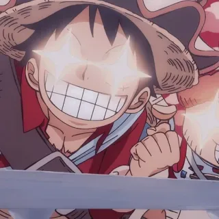 🤩 Monkey D. Luffy One Piece Anime, One Piece, Luffy, Monkey D. Luffy, Dessin animé, Manga, Shōnen telegram sticker