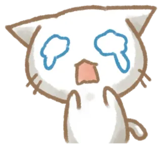 😭 kucing, menangis, sedih, emoji, stiker telegram sticker