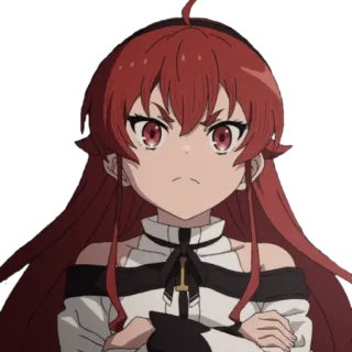 😠 애니메이션, 소녀, 빨간 머리, 화난, 만화 telegram sticker