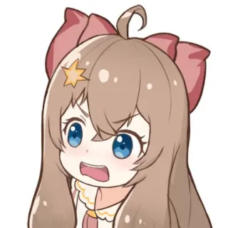 😠 Anime, Desenho animado, Fofo, Garota, Personagem, Adesivo telegram sticker