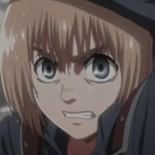 ❤️ Armin Arlert Attack on Titan Armin Arlert, Ataque a los Titanes, Anime, Manga, Personaje, Decidido telegram sticker