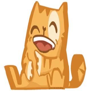 😄 cat, cartoon, animal, cute, funny, sticker telegram sticker
