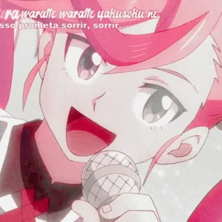 🌸 waratte waratte yakusoku ne
Eu prometo sorrir, sorrir. anime, japanese, girl, smile, singing telegram sticker
