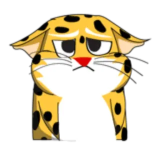 🙁 kucing, sedih, hewan, kartun, stiker, lucu, kuning, kucing telegram sticker