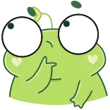 🤔 mono, rana, dedo corazón, ofensivo, dibujos animados, emoji telegram sticker