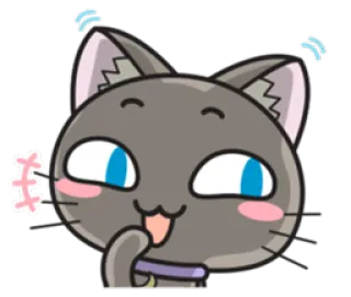 🐱 gato, fofo, desenho animado, animal, adesivo, emoji, kawaii whatsapp sticker