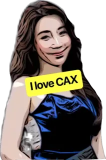 💋 I love CAX женщина, портрет, любовь, CAX telegram sticker