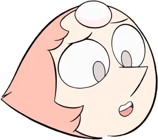 😯 Pearl Steven Universe 만화, 진주, 스티븐 유니버스, 캐릭터 telegram sticker