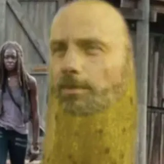 😎 Rick Grimes The Walking Dead pickle rick, rick grimes, the walking dead, drôle, meme, cornichon, série tv telegram sticker