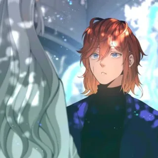 🔷 Animé, Homme, Portrait, Illustration telegram sticker
