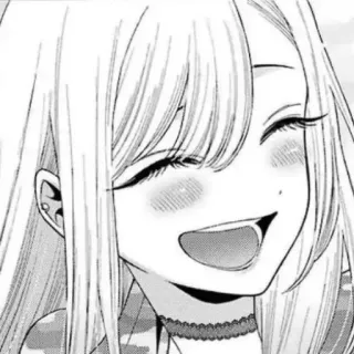 😄 Anime, Manga, Femme, Fille, Sourire, Joyeux, Portrait telegram sticker