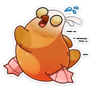 🏃‍♂️ 귀여운, 웃긴, 만화, 동물, 오리, 스티커 telegram sticker