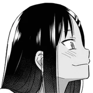 🙂 Anime, Manga, Retrato, Blanco y negro telegram sticker