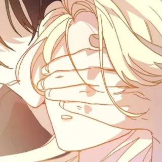 🪞 anime, manga, cover, face, hand, obscured telegram sticker