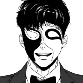 🍸 mann, maske, schwarzweiß, porträt, gesicht, anzug, krawatte telegram sticker