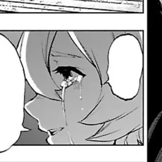 😭 anime, mangá, chorando, triste, lágrimas, emocional, preto e branco telegram sticker