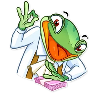 👌 กบ, เงิน, ท่าโอเค, การ์ตูน, ตัวละคร, รวย telegram sticker