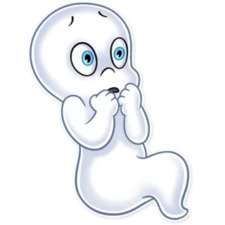 😨 Casper the Friendly Ghost Geist, Cartoon, freundlich, süß, gruselig telegram sticker