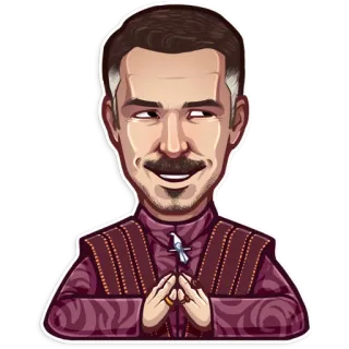 😏 Game of Thrones Gra o Tron, Littlefinger, Petyr Baelish, Serial TV telegram sticker
