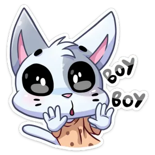 🛑 BOY BOY cat, boy, sticker, cute, animated telegram sticker