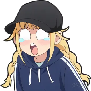 😭 anime, desenho animado, chorando, chocado, triste, expressão, mulher, personagem telegram sticker