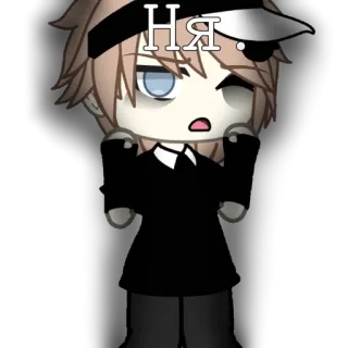 🌟 НЯ Anime, Gacha, Personagem, Sticker, Russo, Desenho animado telegram sticker