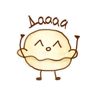 😃 Daaaa fofo, emoji, feliz, desenho animado, personagem telegram sticker