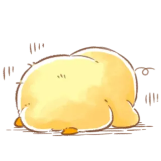 😔 Блоб, Милый, Ленивый, Сонный, Желтый, Животное telegram sticker