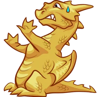 😰 drago, preoccupato, timoroso, cartoni animati whatsapp sticker