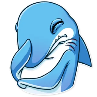 🤦 Акула, Грустный, Животное, Мультфильм telegram sticker