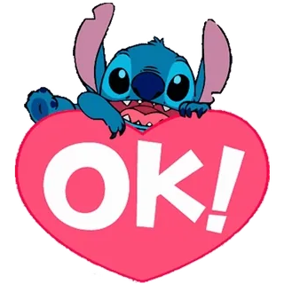 👌 Stitch OK! dễ thương, hoạt hình, nhân vật, ok, stitch, lilo và stitch, disney telegram sticker