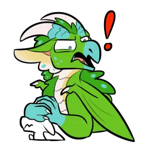 ❗ 龙, 贴纸, 卡通, 幻想 telegram sticker